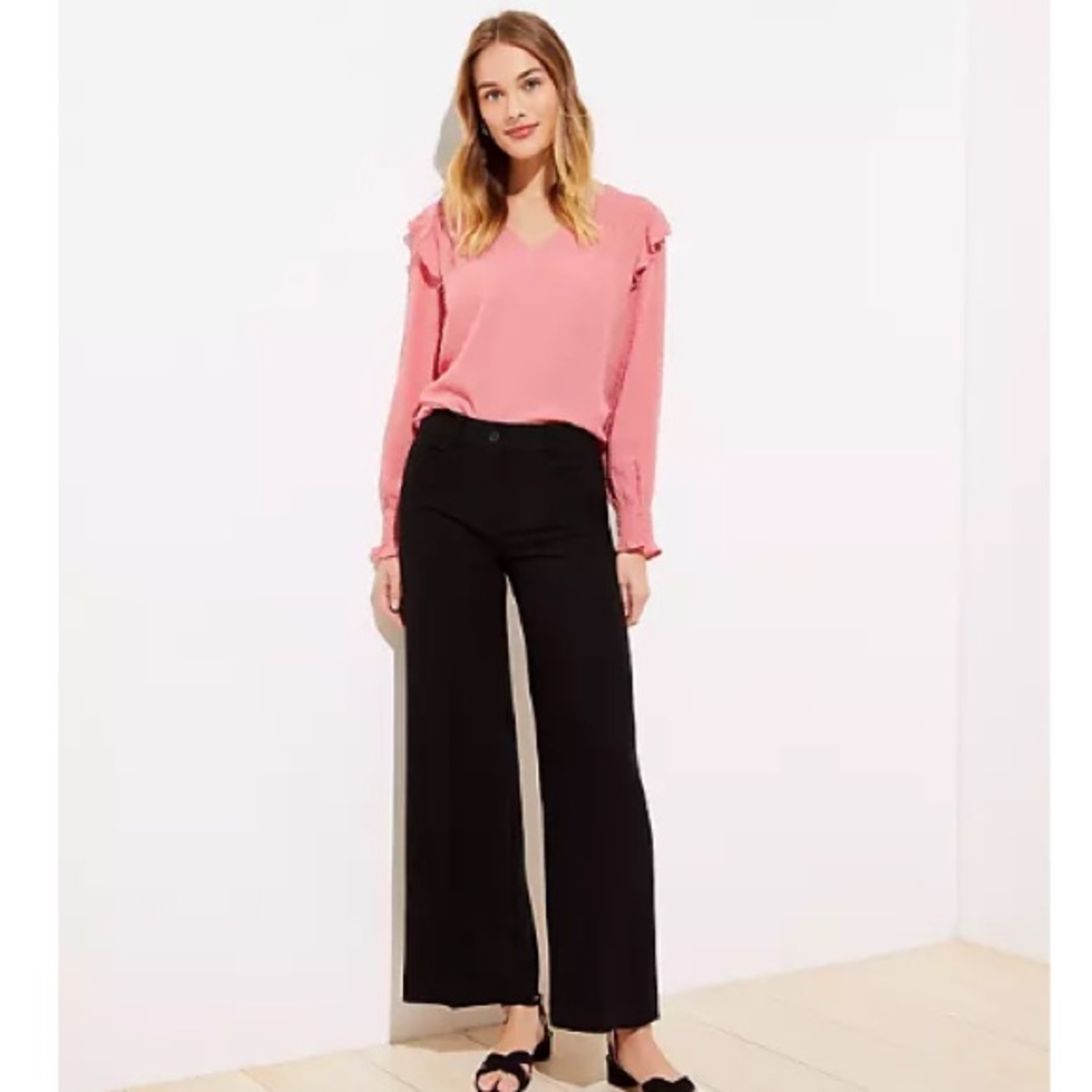 Loft high waist wide leg pants size 0